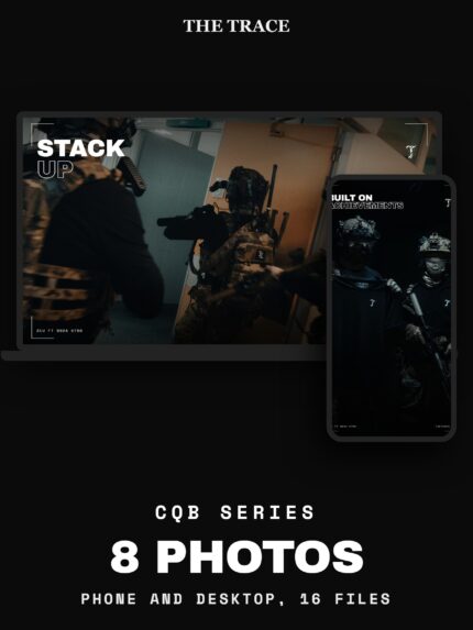 The Trace CQB series shown on a laptop and a phone