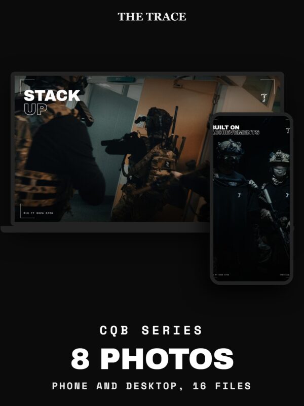 The Trace CQB series shown on a laptop and a phone