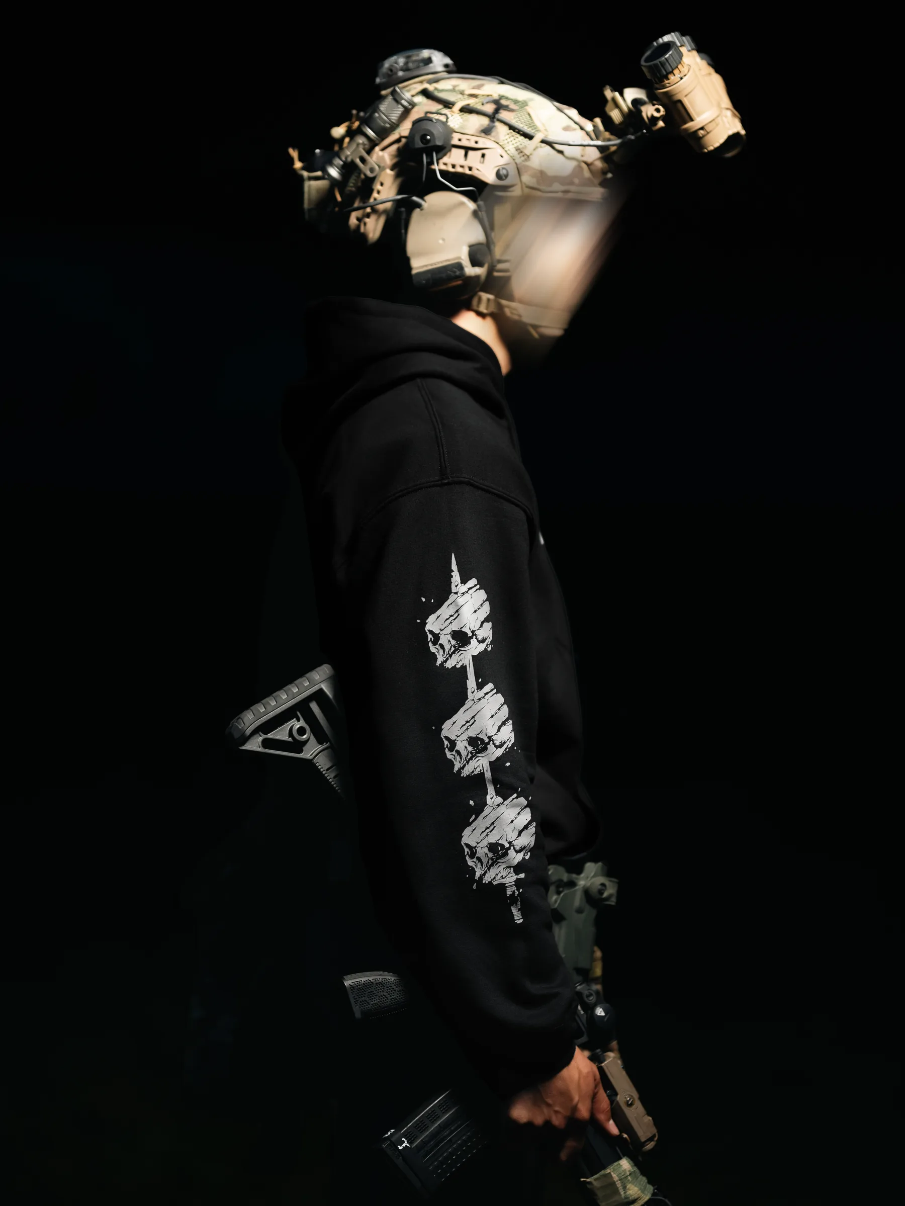 Tier 1 Controlled Chaos hoodie, sleeve print