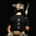 Tier 1 Grey Controlled Chaos T-shirt back print, military apparel by The Trace