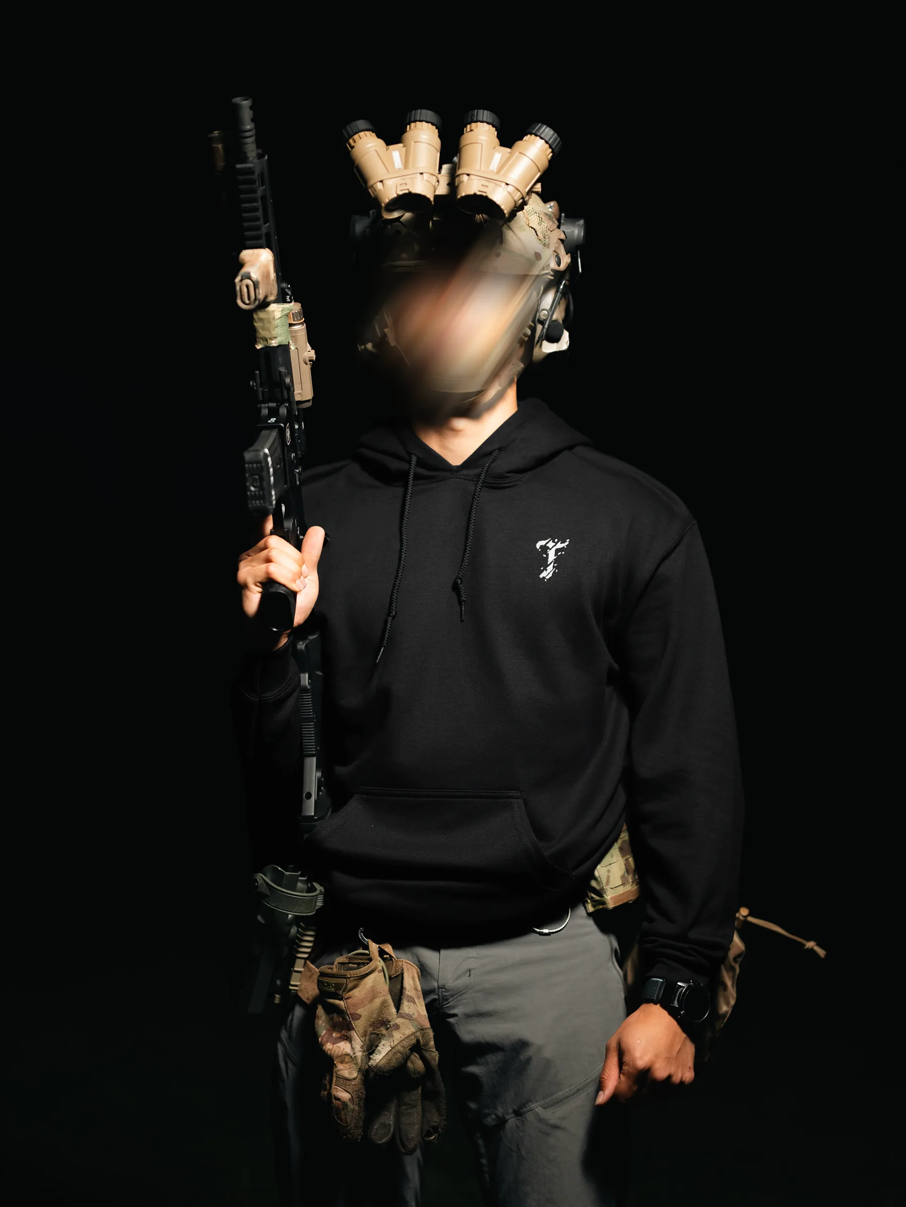 Tier 2 grey hoodie front