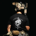 Tier 2 Grey Controlled Chaos T-shirt back print, military apparel by The Trace