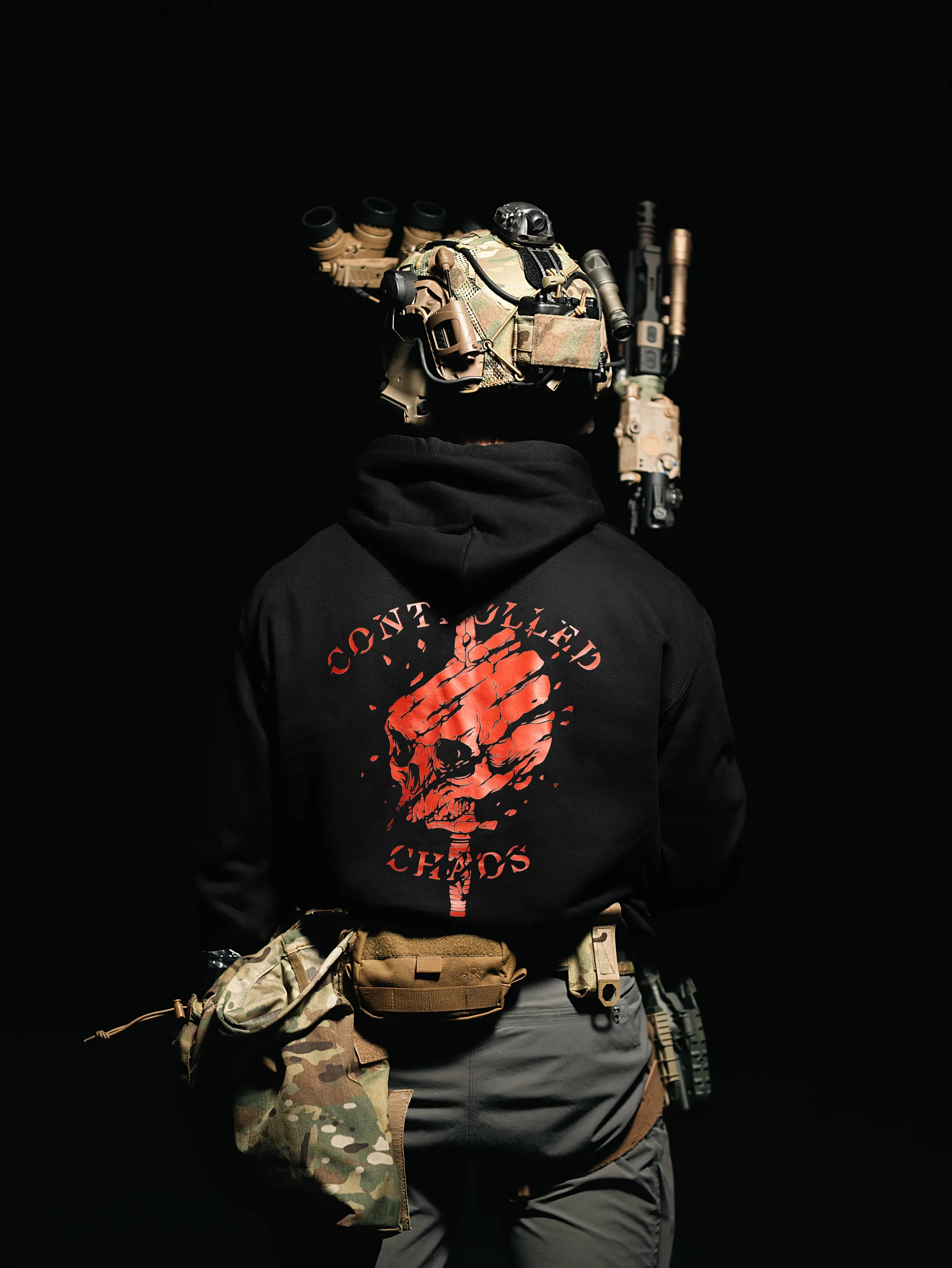 Tier 2 red hoodie back print